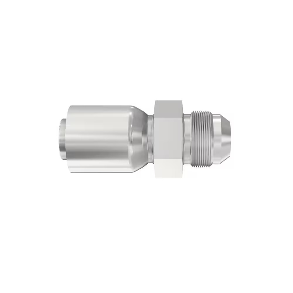 Crimped Thermoplastic Hose Fittings, F6 Series Straight Male JIC 37° - Rigid