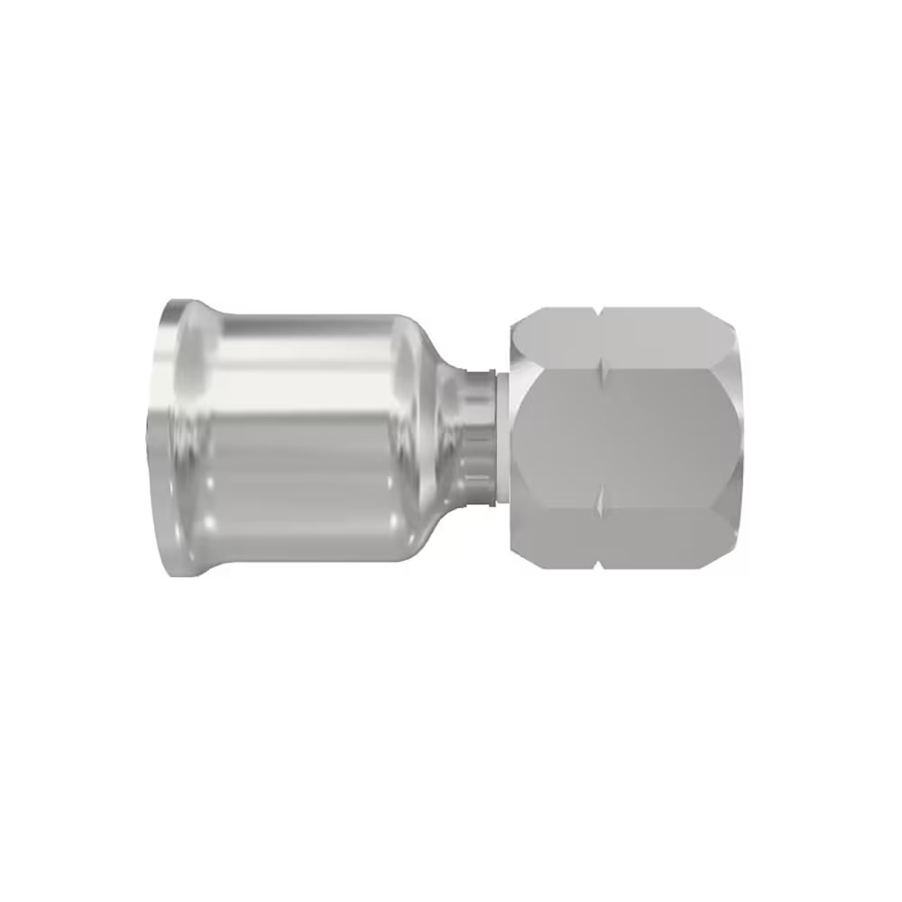 Crimp Style Hydraulic Hose Fitting – 26 Series Fittings - Europe Straight Female SAE 45° - Swivel