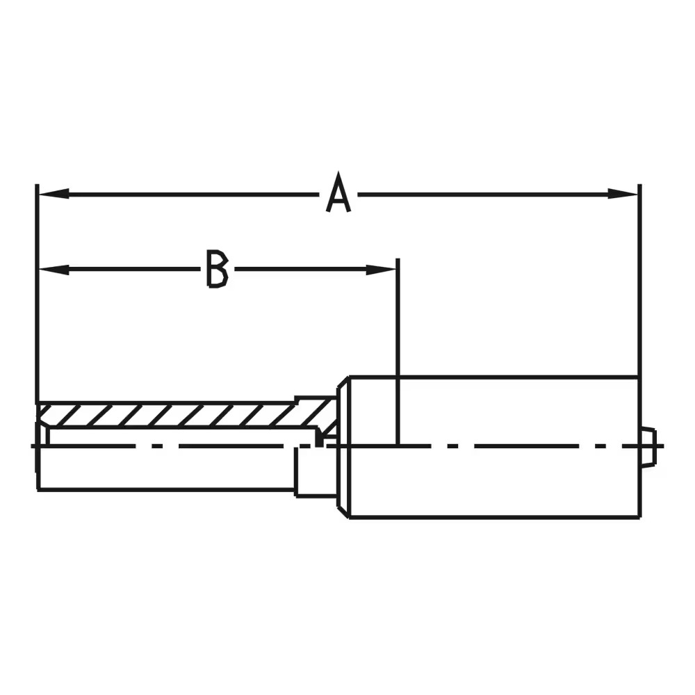 DIN - Metrisk Lige  Indstik - Metrisk Glat Rør Ende (Pakningsring DOZ)