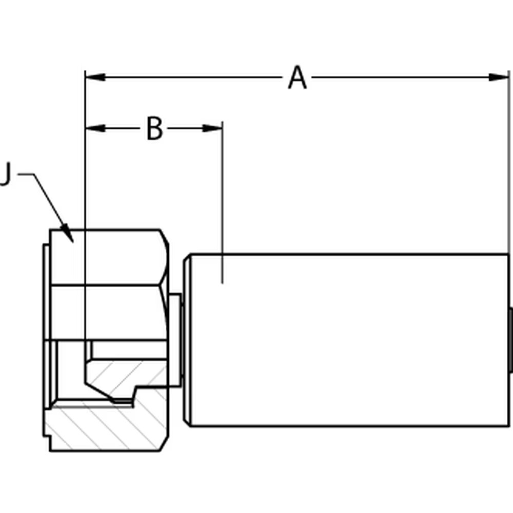 Crimped Thermoplastic UHP Hose Fittings, BL Series AY Female Type “M” Swivel Stainless Steel