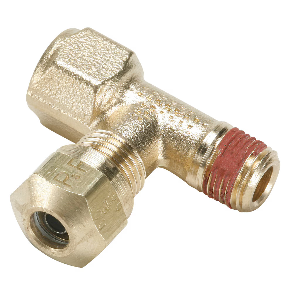 Air Brake D.O.T. Compression Style Fittings for J844 Tubing - NTA Adapter Tee Tube to Pipe