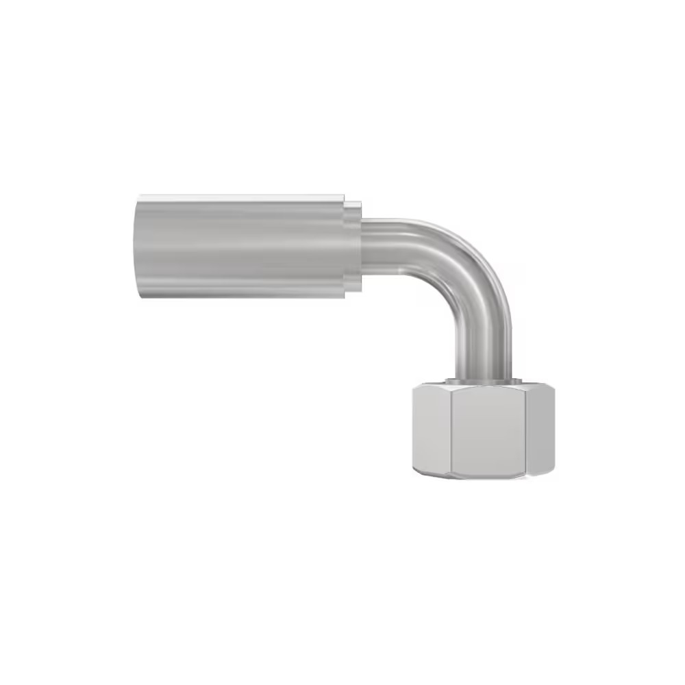 DIN - Metrisk Vinkel 90° Indstik - Metrisk Svivel (Hun) indv. gev./Omløber (Konus med O-ring 24°)