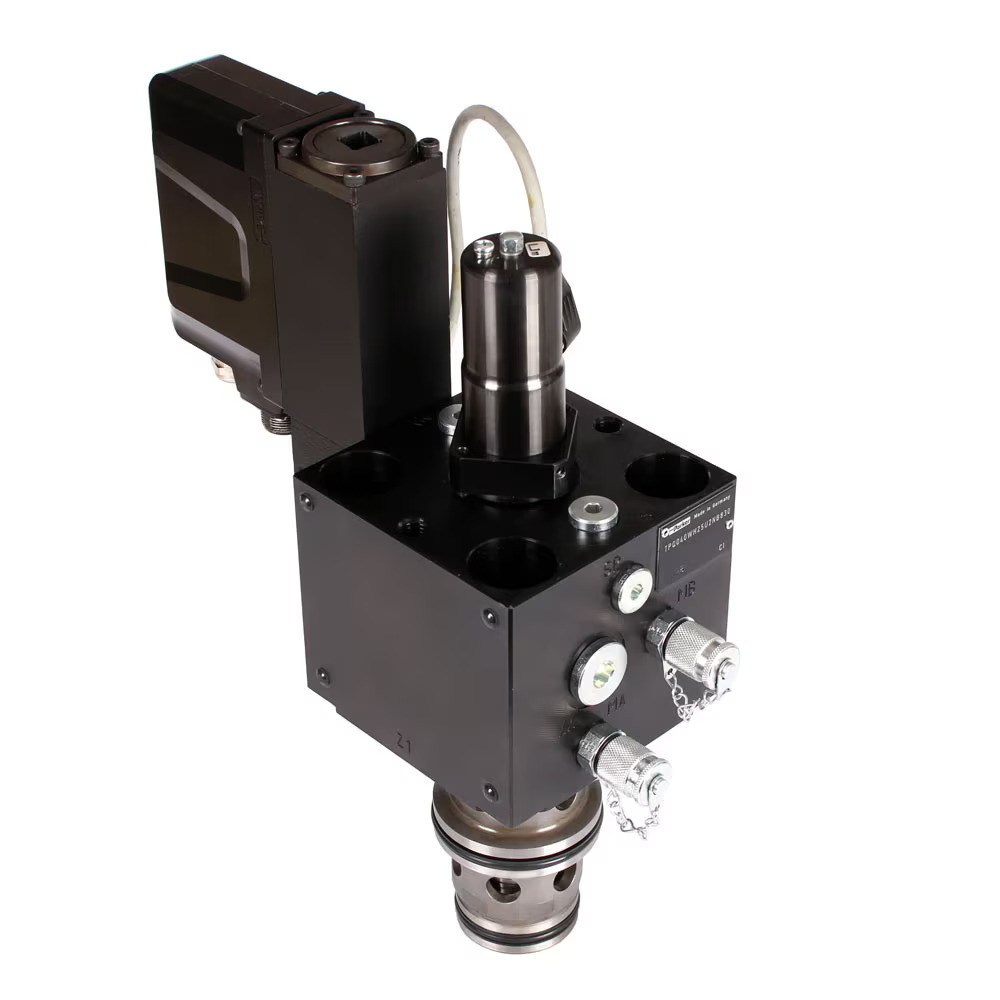 3-Way High-Response Valve - Series TPQ NG40 P: positive input signal A-T