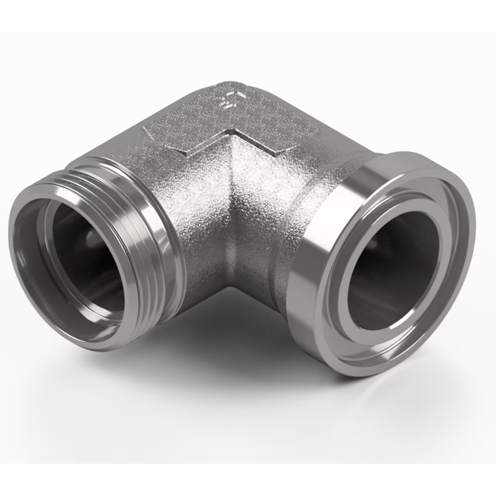 SAE 90° Vinkel Flange Adapter - SAE Flange / EO 24° Konus Ende