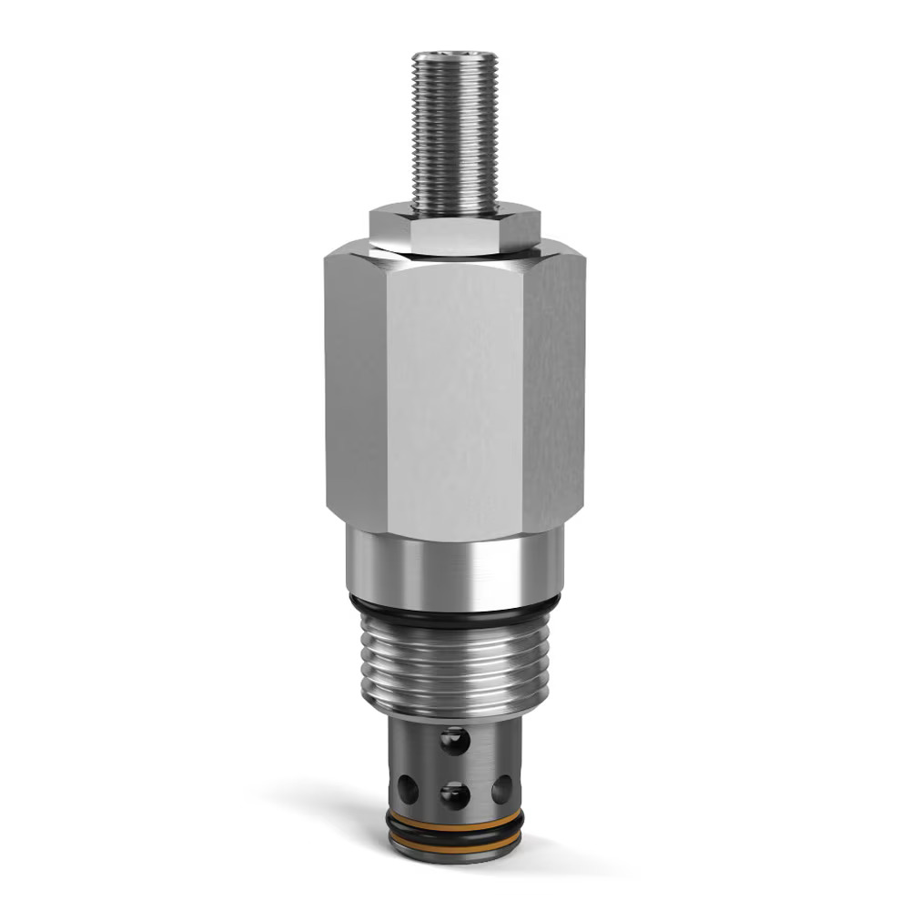 Pilot Operated Spool Type Kick Down Relief Valve Tamper Resistant