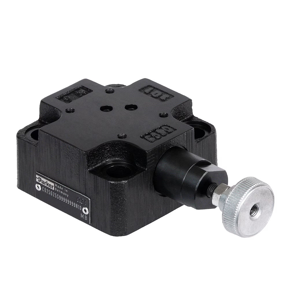 Covers for 2-Way Slip-In Cartridge Valve - Series C*F / C*G Hand knob With pressure relief valve