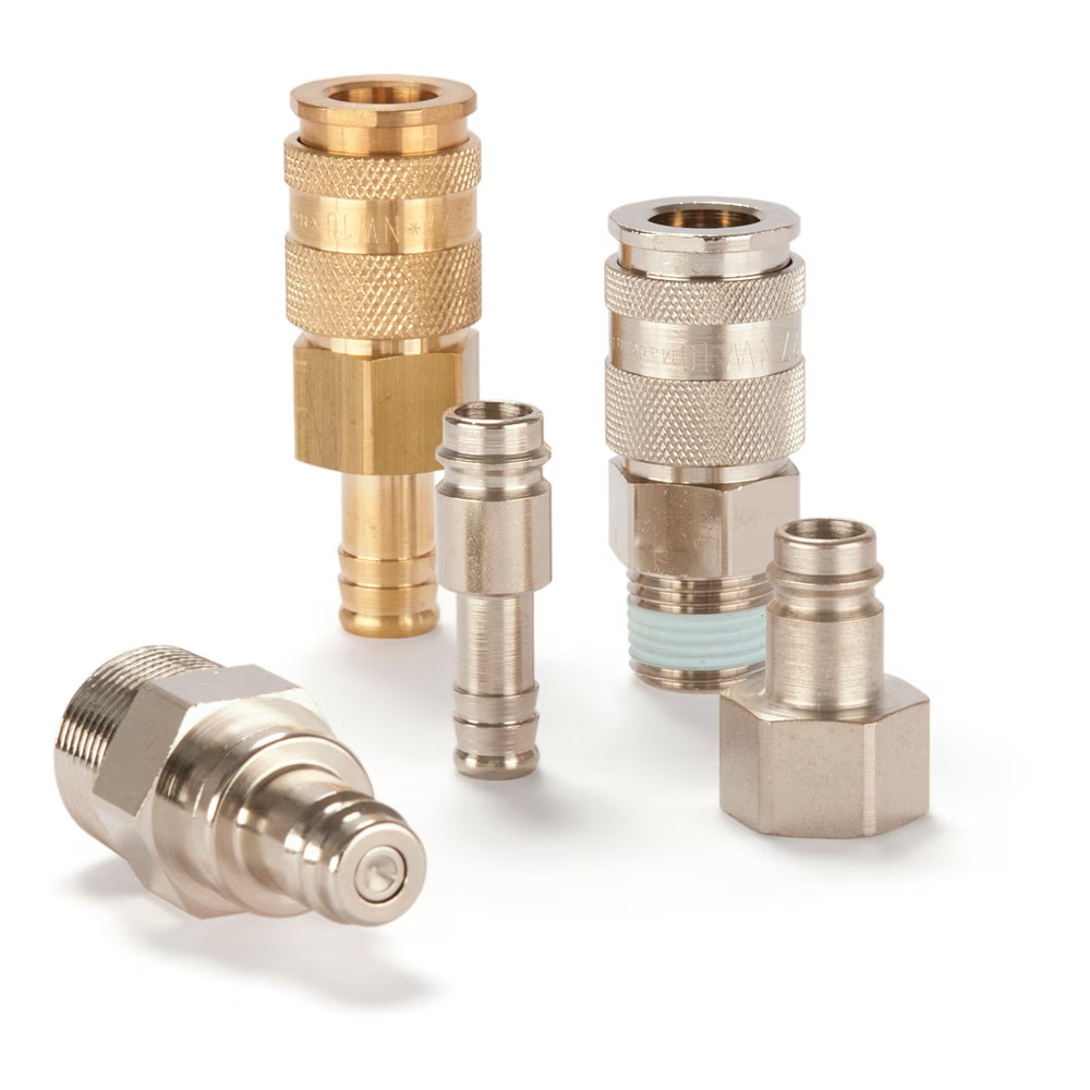 Serie 27  Straight-Through Hun Lynkobling (uden ventil) - Han Gevind - Rustfrit stål