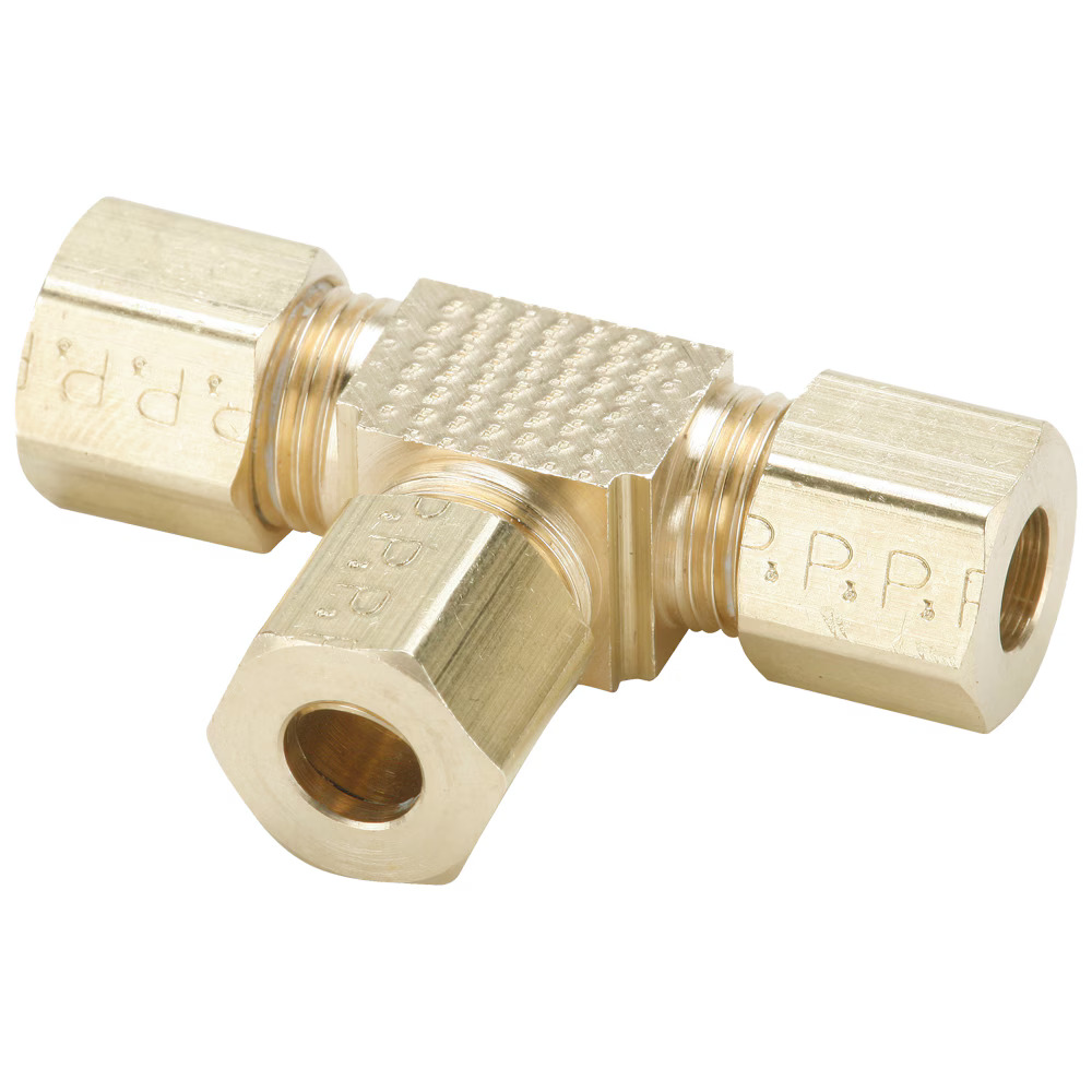 Inch Brass Compression Fittings Tee Compression 1/4"