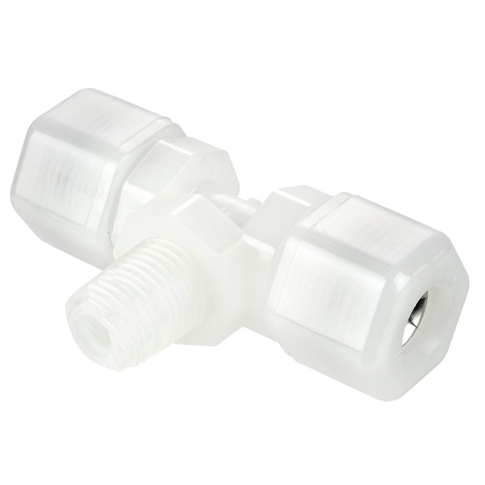 Compression Style Plastic Fittings, Fast-Tite Branch Tee - Male Compression NPTF