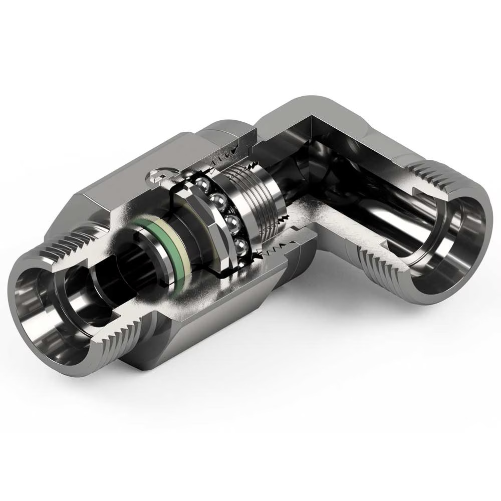 Ermeto DIN Ball bearing rotary fittings 'Heavy Duty 360°' Elbow 90° *mm