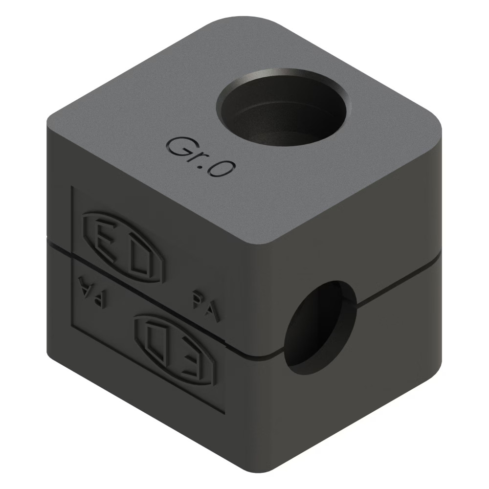 Clamps - Fire Retardant acc. EN 45545-2 Polyamide 6 fire-retardant ripped with tension clearance