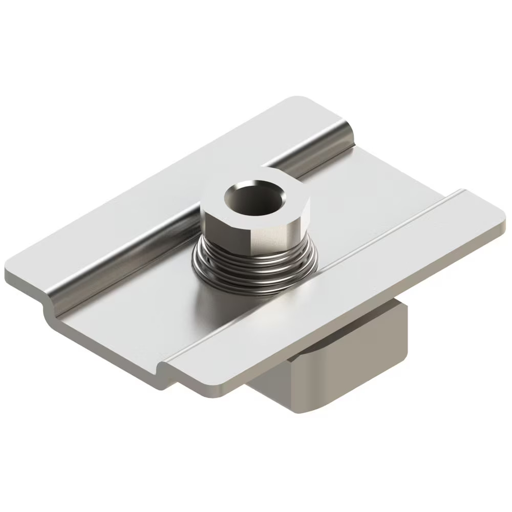 Clamps - Fixed Adaptor for channel rails Stainless Steel W5 (1.4401 or 1.4571 n.a B-Series