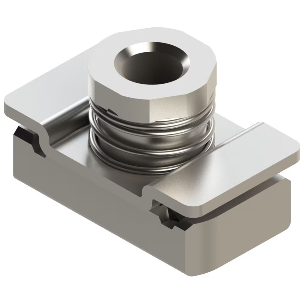 Clamps - Fixed Adaptor for channel rails Stainless Steel W5 (1.4401 or 1.4571 n.a C-Series