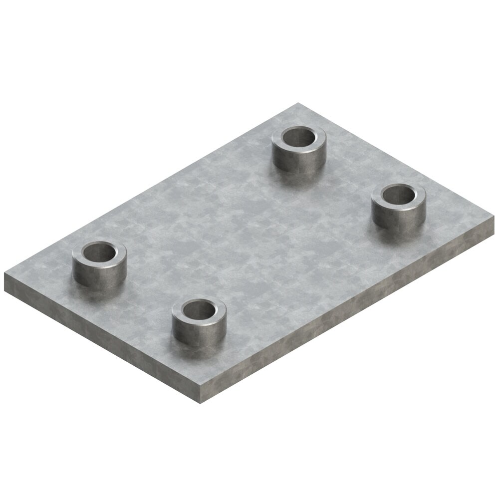 Clamps - Series C, Heavy Series (DIN 3015-2) Steel Galvanized Cr(VI Weld plate - double