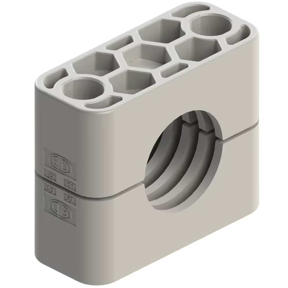 Clamps - Fire Retardant acc. EN 45545-2 Polypropylene fire-retardant ripped with tension clearance