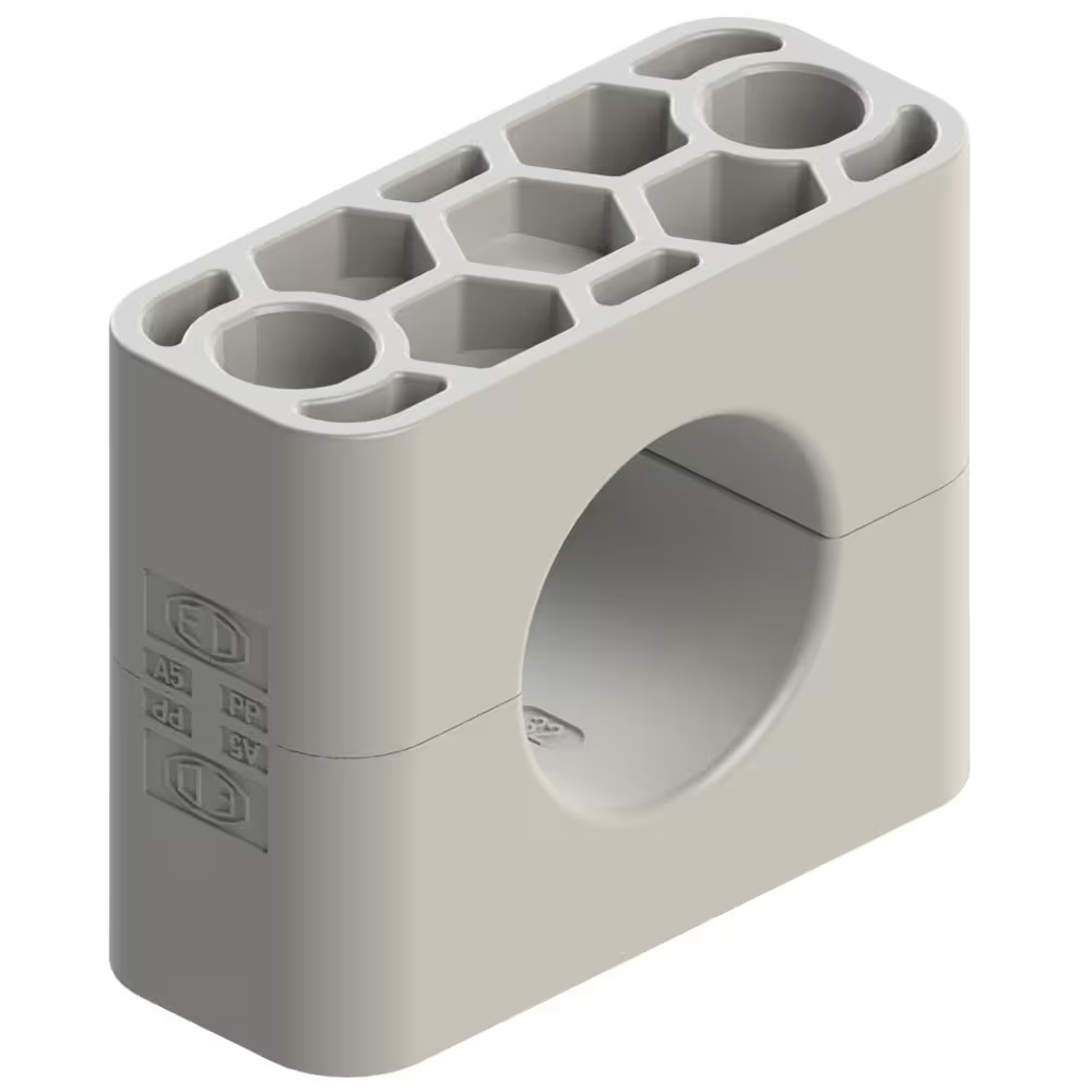 Clamps - Fire Retardant acc. EN 45545-2 Polypropylene fire-retardant smooth without tension clearance