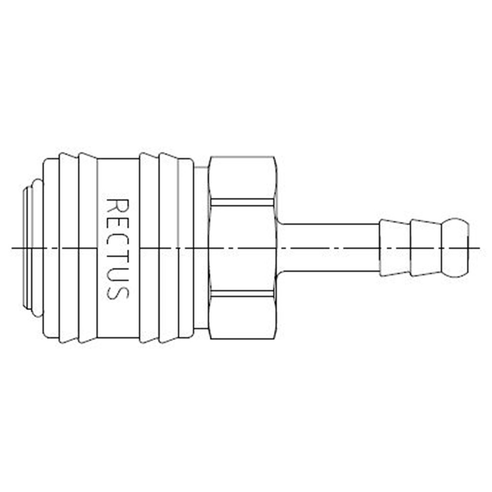 Serie 26  Straight-Through Hun Lynkobling (uden ventil) - Slangestuds - Messing