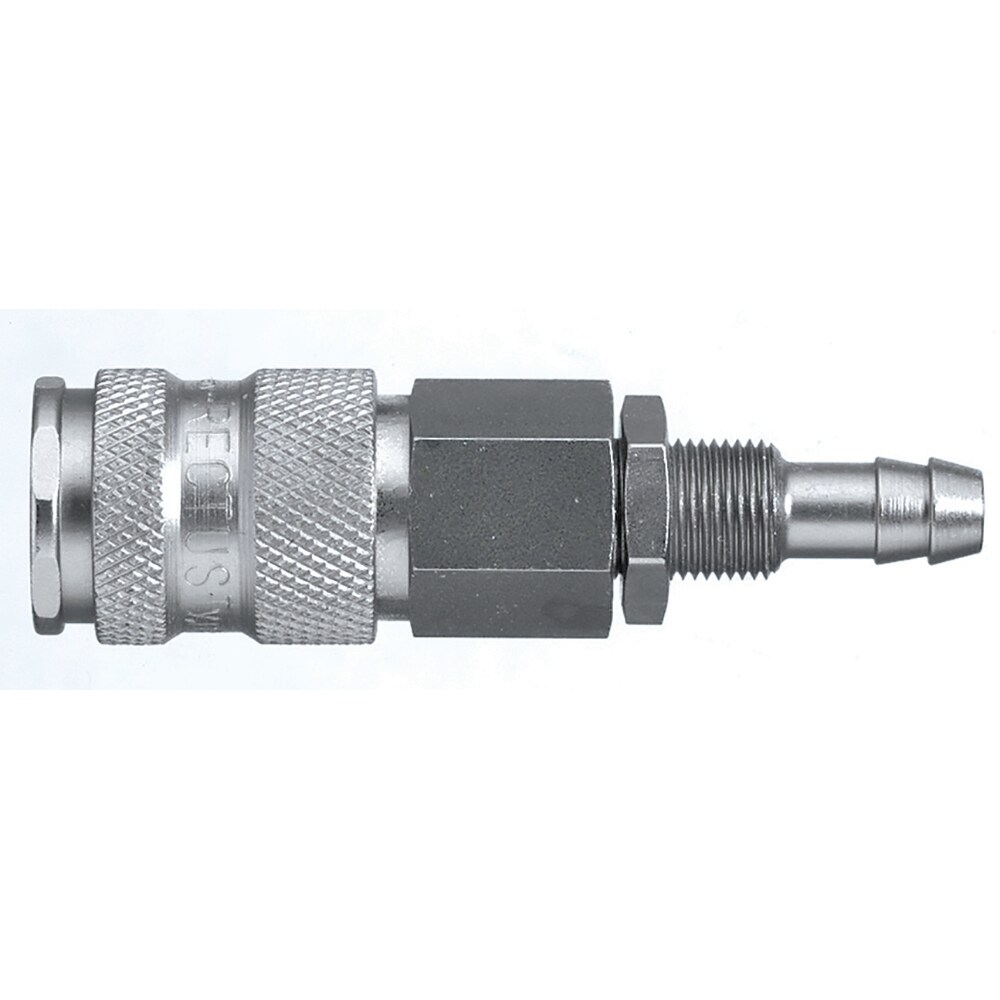 Serie 25  Double Shut-Off Hun Lynkobling (med ventil) - Panelmonteret Med Slangestuds - Messing