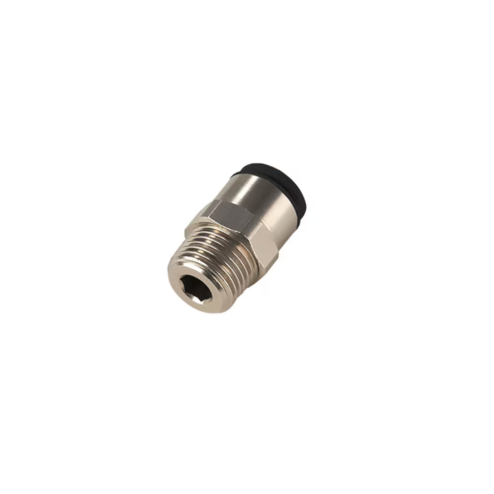 CleanFit Push-In Fittings for Life Sciences and Clean Rooms Straight - Stud Fitting Male BSPT Brass FDA Chemical Nickel-plated