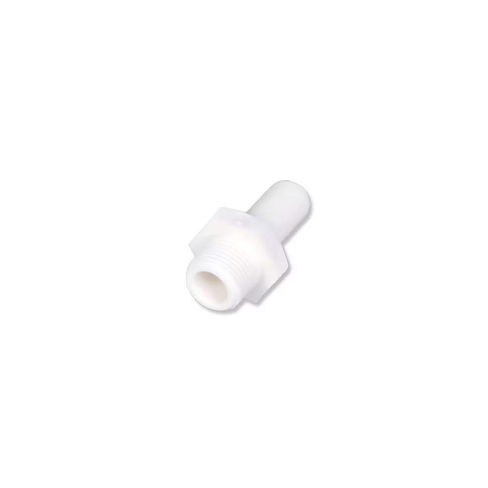 CleanFit Push-In Fittings for Life Sciences and Clean Rooms Straight - Stud Standpipe Male BSPT Thread Bio-based Polymer