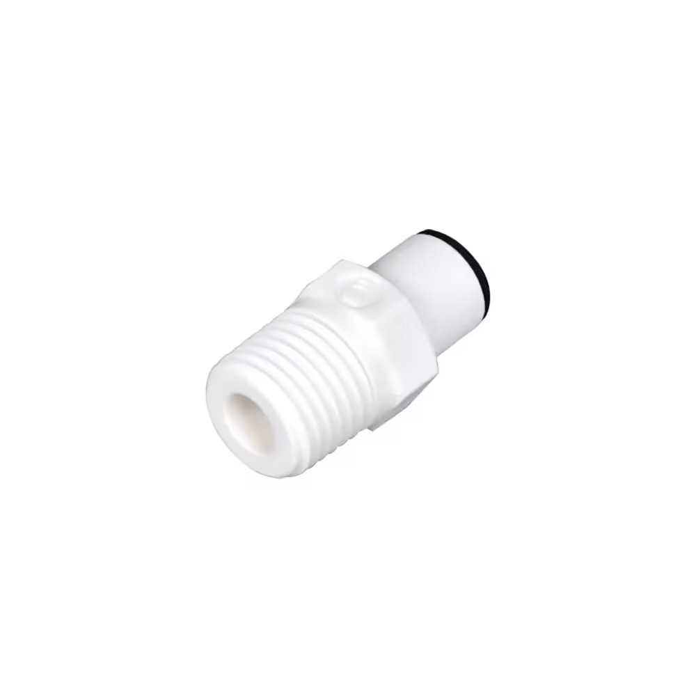 CleanFit Push-In Fittings for Life Sciences and Clean Rooms Straight - Stud Fitting Male BSPT Bio-based Polymer