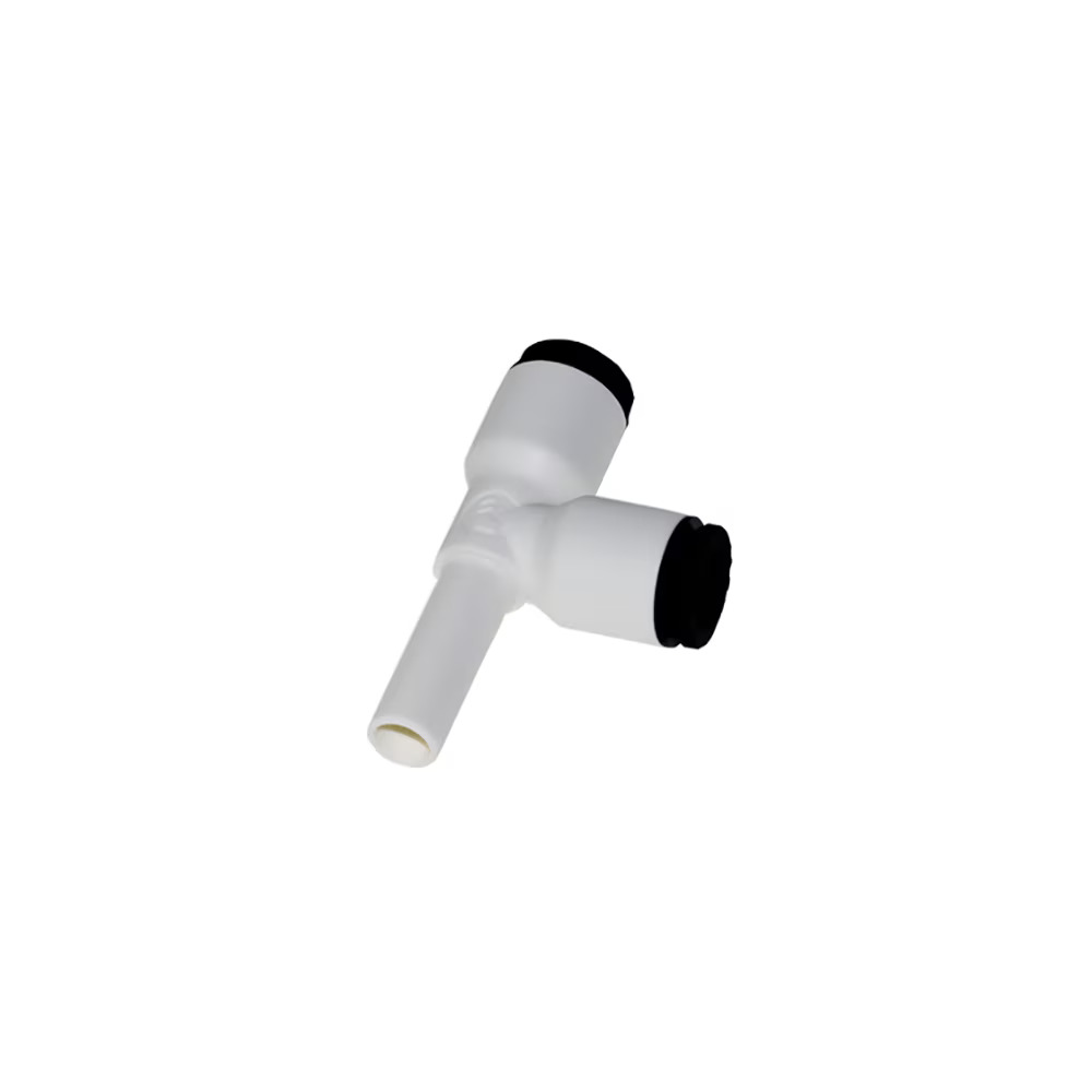 CleanFit Push-In Fittings for Life Sciences and Clean Rooms Equal Run Tee - Plug-in Bio-based Polymer