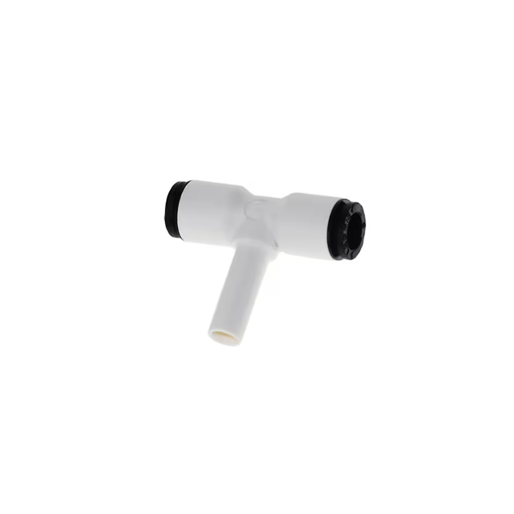 CleanFit Push-In Fittings for Life Sciences and Clean Rooms Equal Branch Tee - Plug-in Bio-based Polymer