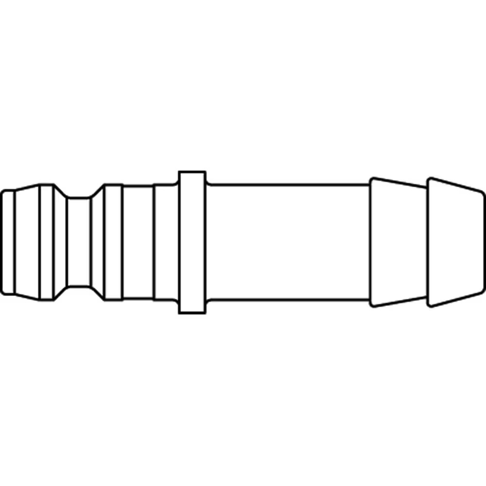 Serie 12  Straight-Through Han Lynkobling (uden ventil) - Slangestuds - Messing