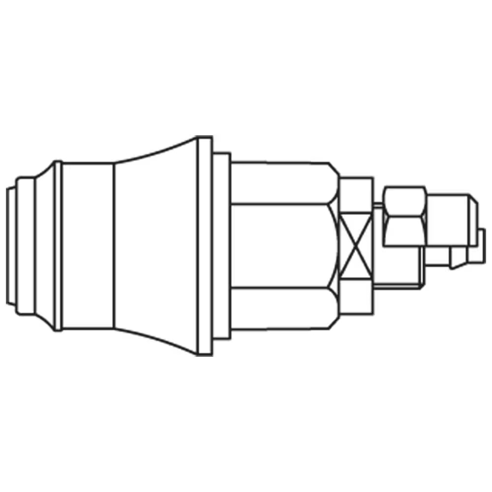 Quick Coupling for Medical Technology, Series MD Coupling with Plastic Hose Connection Double Shut-Off