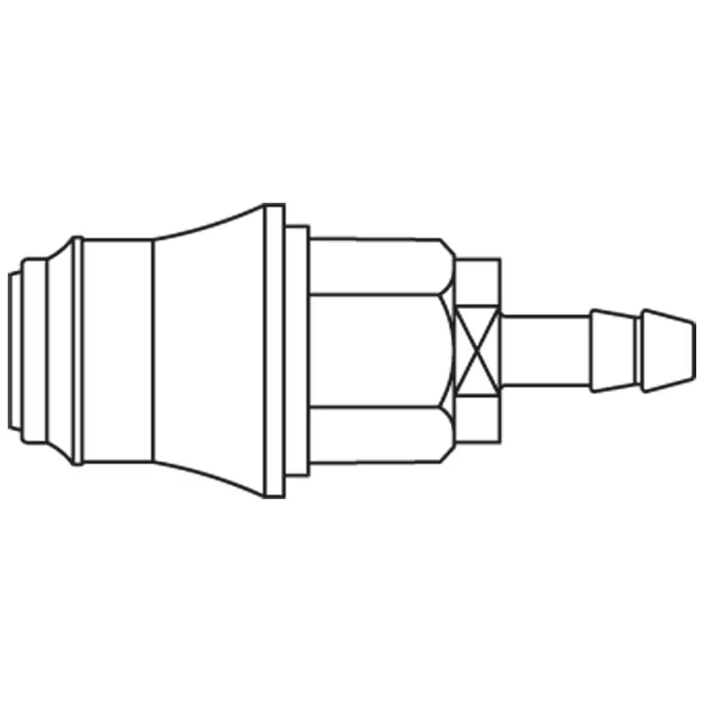 Quick Coupling for Medical Technology, Series MD Coupling Hose Barb Double Shut-Off