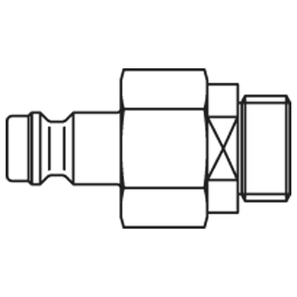 Quick Coupling for Medical Technology, Series MD Plug Male Thread Double Shut-Off