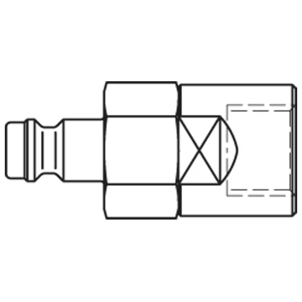 Quick Coupling for Medical Technology, Series MD Plug Female Thread Double Shut-Off