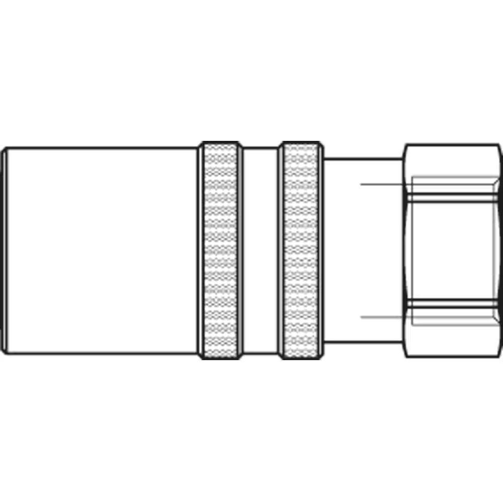 Serie 6009  Double Shut-Off Hun Lynkobling (med ventil) - Hun Gevind - Messing