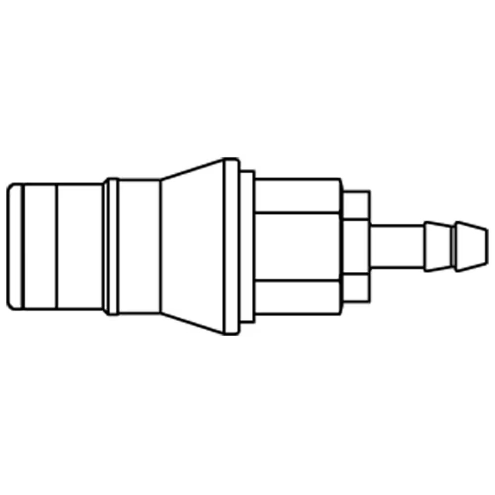 Quick Coupling for Medical Technology, Series MD Coupling Hose Barb Single Shut-Off