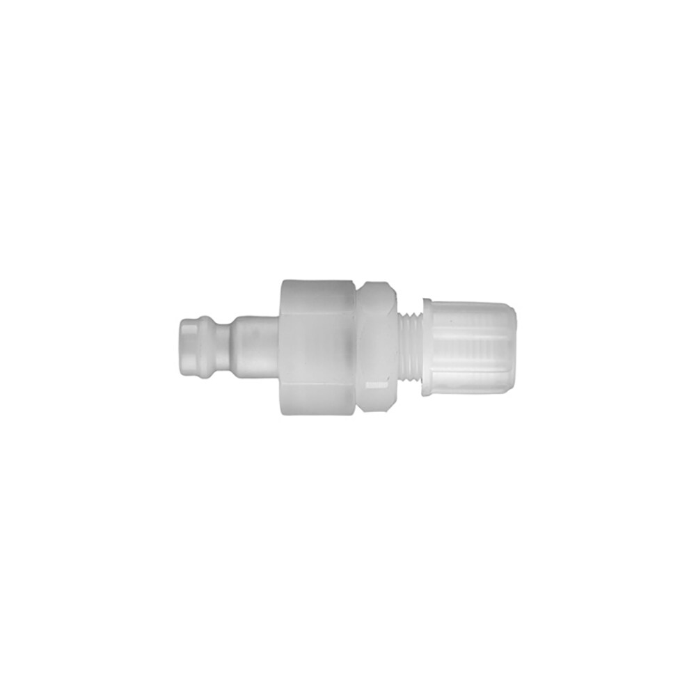 Serie 21  Double Shut-Off Han Lynkobling (med ventil) - Med Plastikslange samling - PVDF