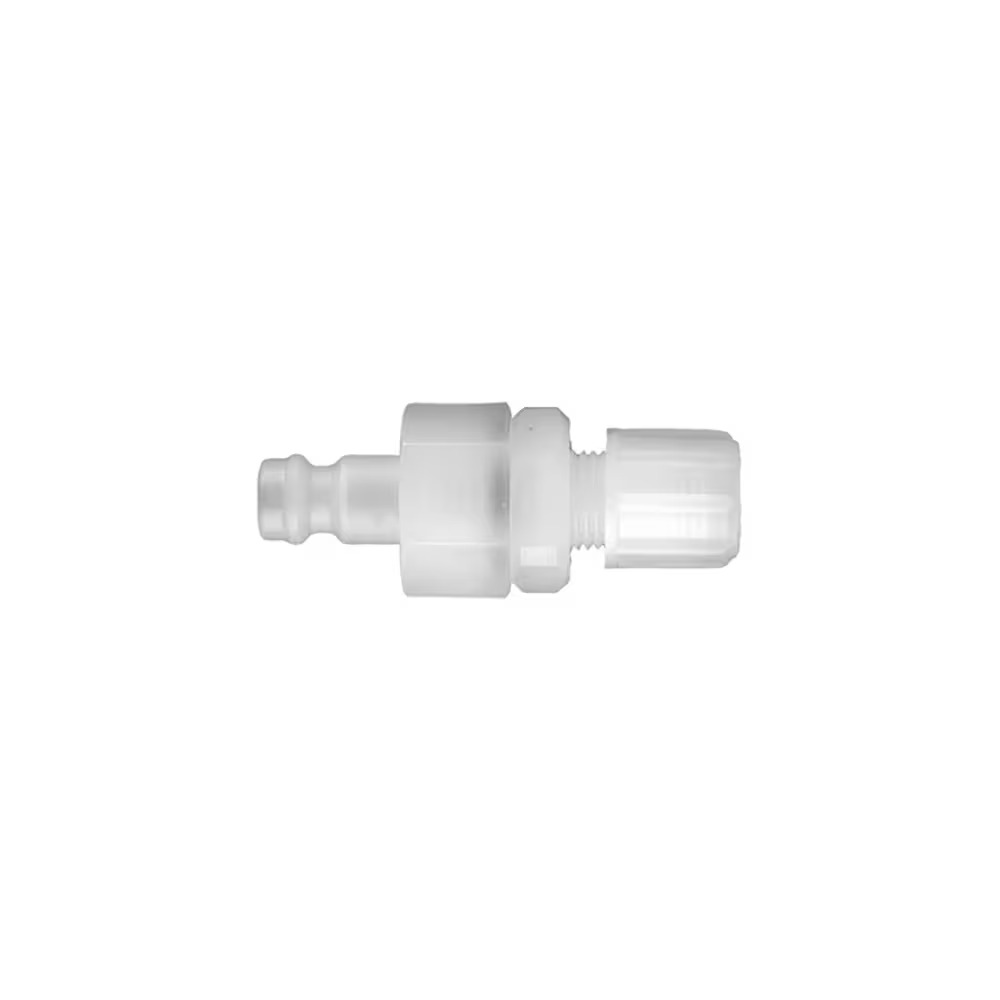 Serie 21  Straight-Through Han Lynkobling (uden ventil) - Med Plastikslange samling - PVDF