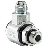 Hydraulic 90 Degree Elbow, Pressure Balanced Swivels - S Series Male JIC 37 degree Male SAE O-ring Straight Thread