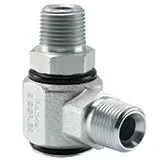 Hydraulic 90 Degree Elbow, Pressure Balanced Swivels - S Series Male NPTF Male NPTF