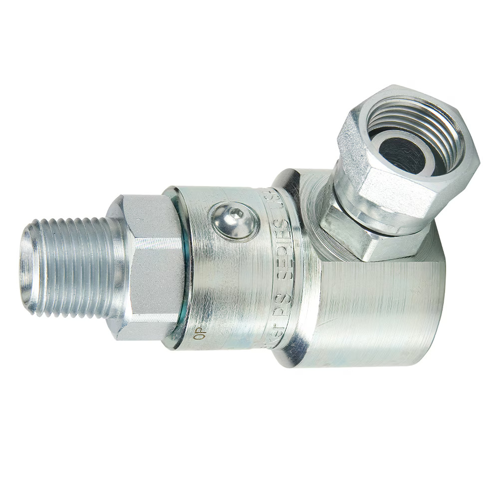 Hydraulic Inline & 90 Degree Elbow, High Pressure Swivels - PS Series Female NPSM Pipe Swivel Male NPTF