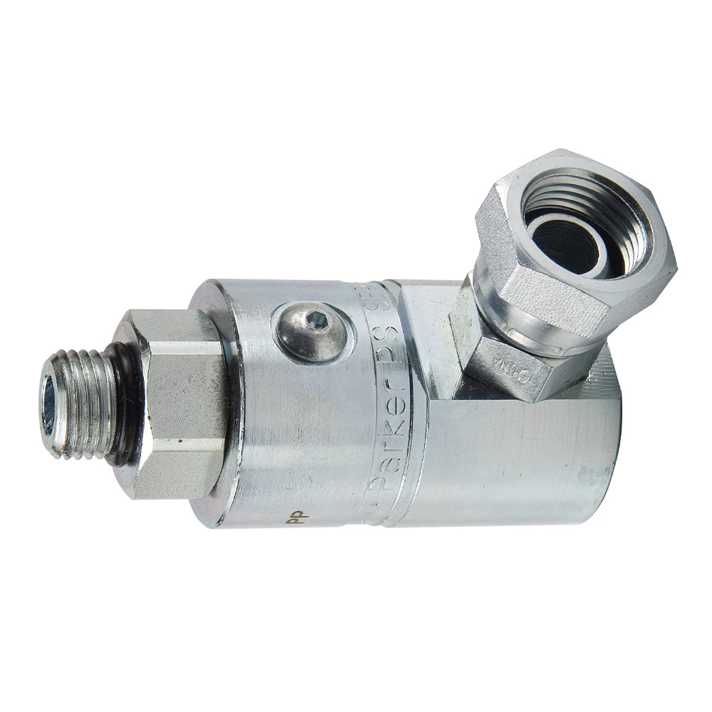 Hydraulic Inline & 90 Degree Elbow, High Pressure Swivels - PS Series Female NPSM Pipe Swivel Male SAE O-ring Straight Thread