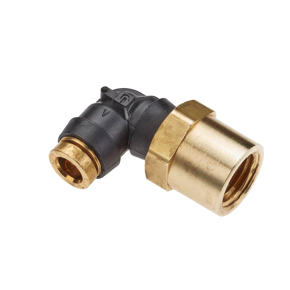 Air Brake D.O.T. composite & brass push-to-connect fittings - PTC & PTCR Elbow 90° - Rigid Swivel Tube to Pipe Push-to-Connect Female NPT