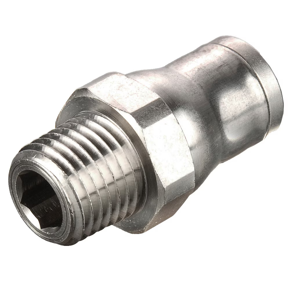 Electroless Nickel Plated Brass Push-to-Connect Fittings - Prestolok PLM Tube to Pipe Push-to-Connect Male BSPT