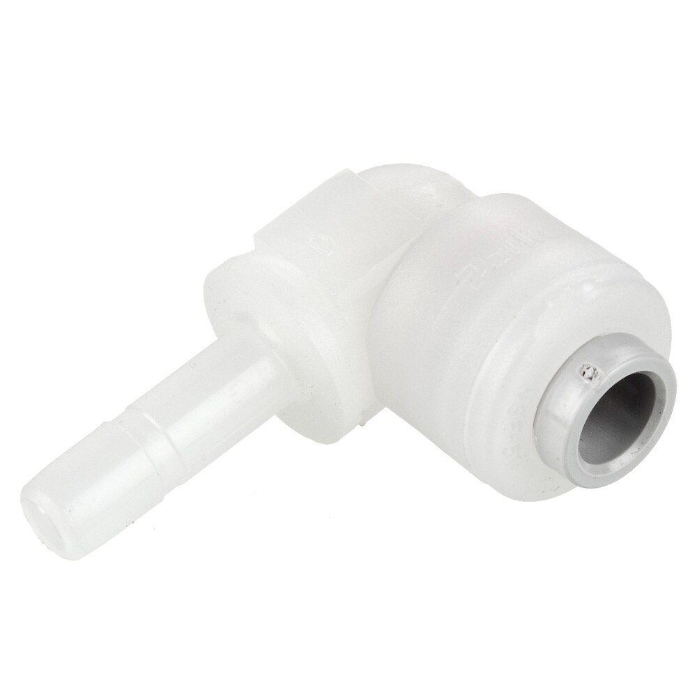Push-to-Connect all plastic FDA compliant fitting, Parker TrueSeal Elbow 90° Push-to-Connect Barb