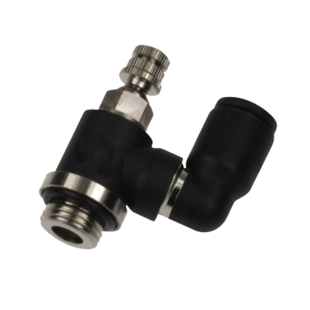 Composite Pneumatic Flow Controls Minature Swivel Outlet Tube to Pipe Meter Out