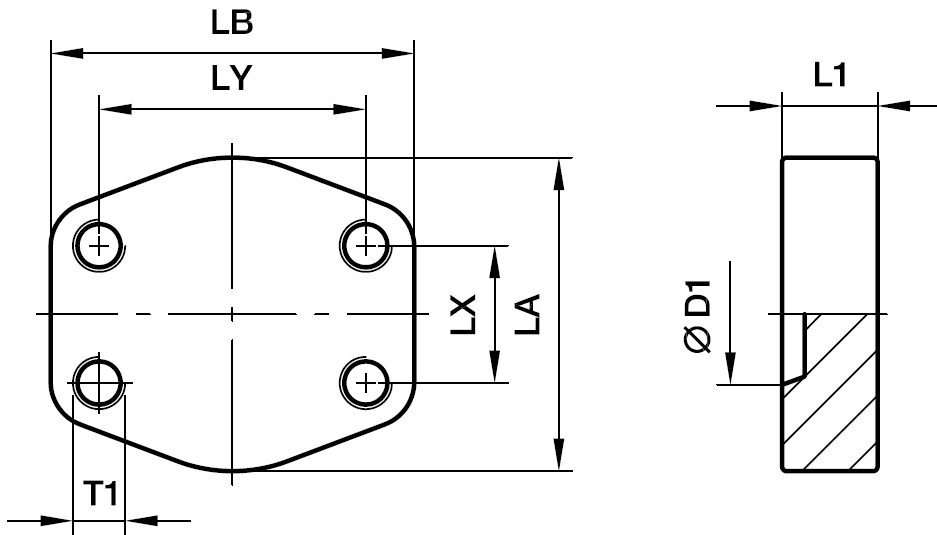 SAE Lukket Modflange