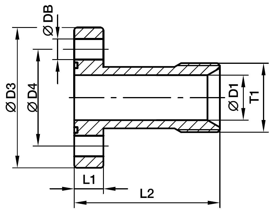 Gear Pumpe Flange Lige - BSPP 60° Konus Ende
