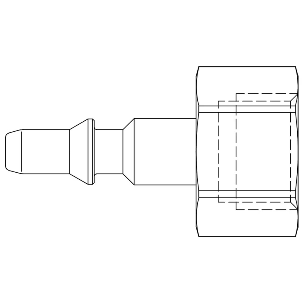 Quick Coupling with ISO 6150 C Profile for Railway Applications, Series 303 Plug AISI 316L Female Thread