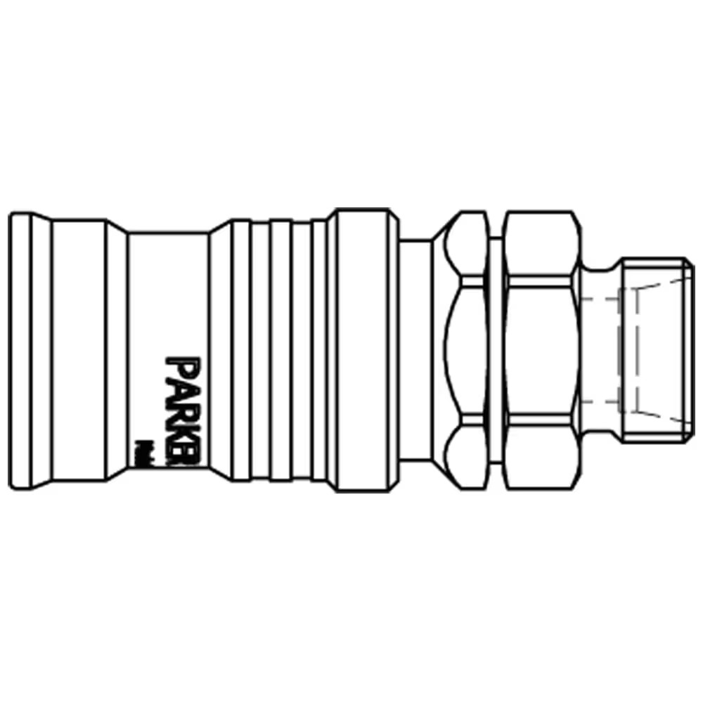 Quick Coupling for Fluid Handling Applications, Series 7000 7009 Coupling AISI 303 Male thread with 24° sealing cone in accordance with ISO 8434-1