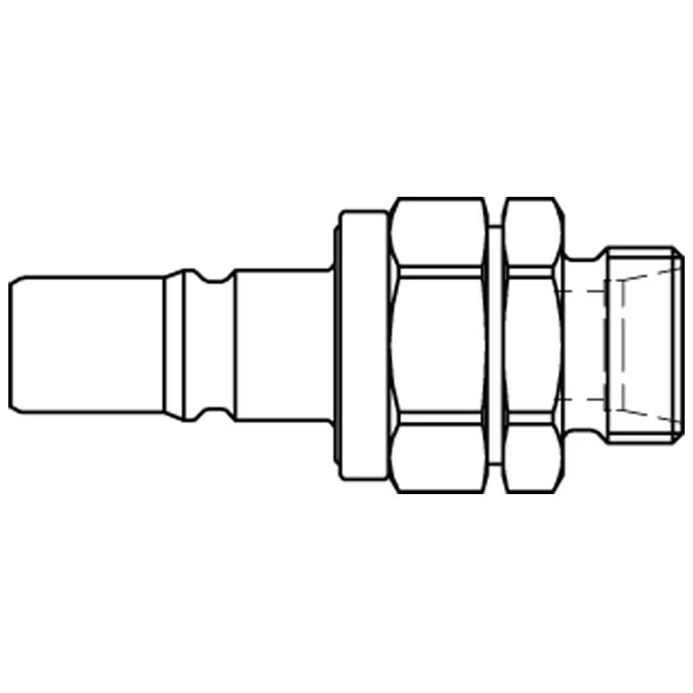 Quick Coupling for Fluid Handling Applications, Series 7000 7009 Plug AISI 303 Male thread with 24° sealing cone in accordance with ISO 8434-1