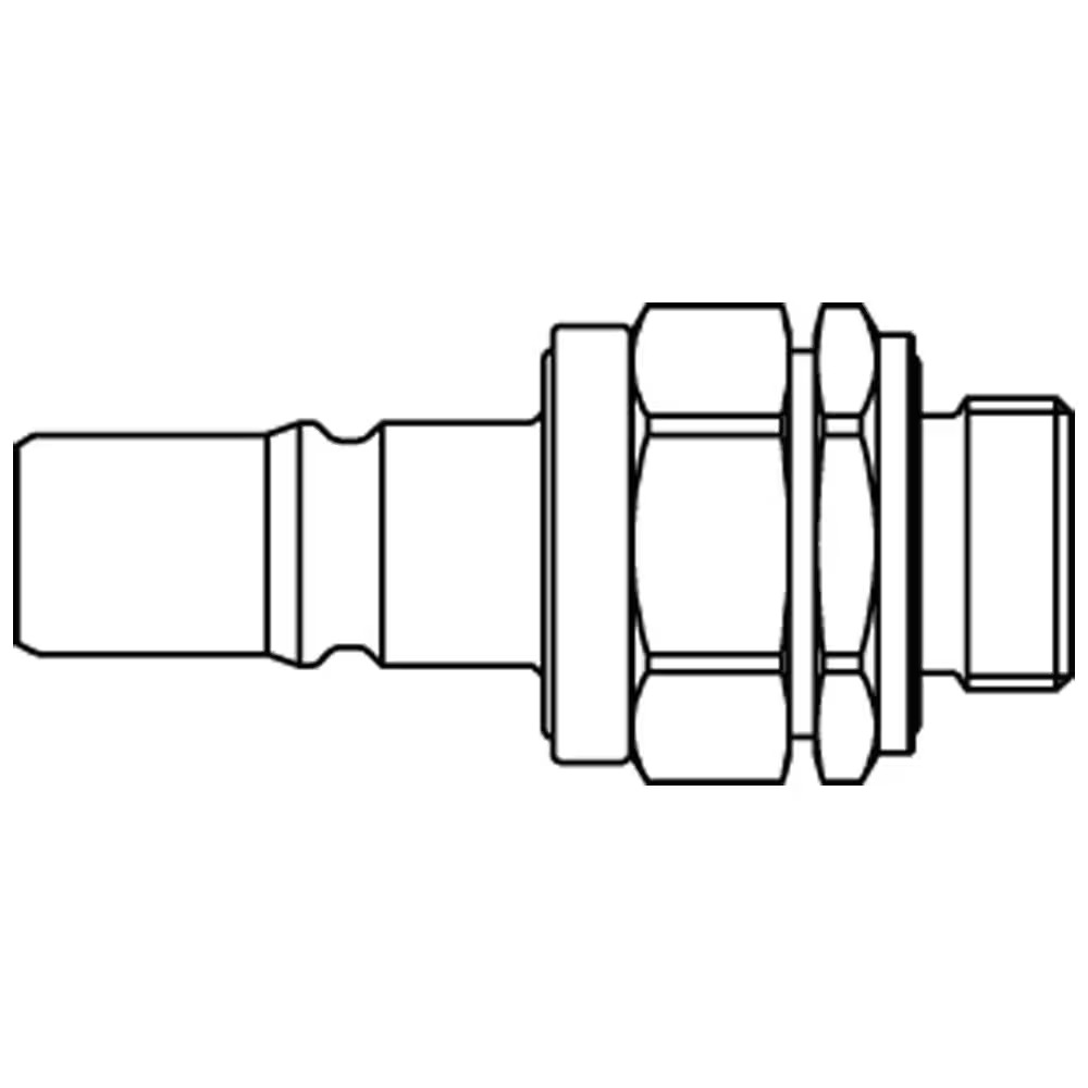 Quick Coupling for Fluid Handling Applications, Series 7000 7012 Plug AISI 303 Male Thread with front O-ring